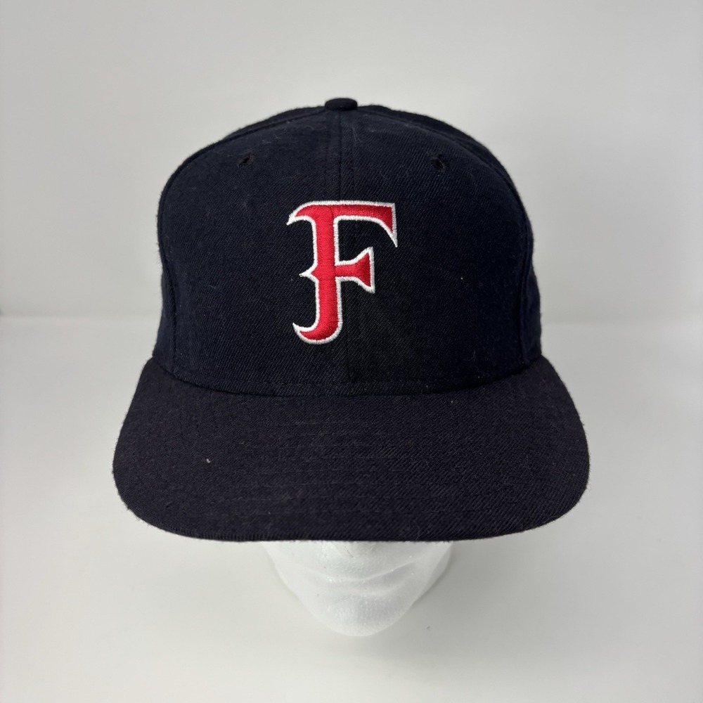 Vintage 80s - 90s New Era 59Fifty SnapBack Ball Cap Black "F" Med - Lg - Picture 2 of 8